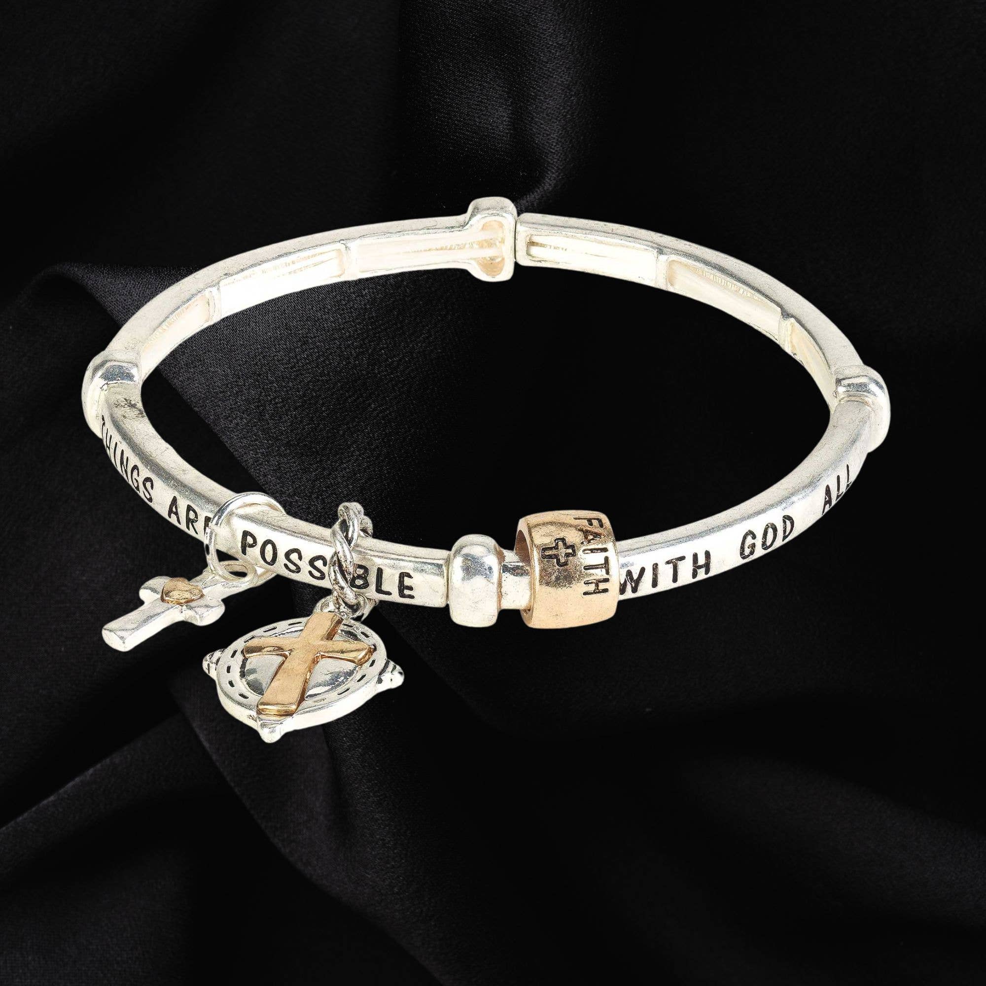 Dicksons - Vente Bracelet jonc - BRACELET MESSAGE 19:26 MAT 2 TONS1