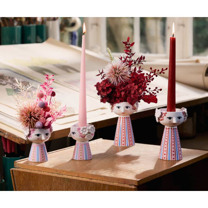 Danish Design Collective - Wholesale Candle Holder - Bjørn Wiinblad - Eva - 5.5" Ceramic 3D Candle Holder3