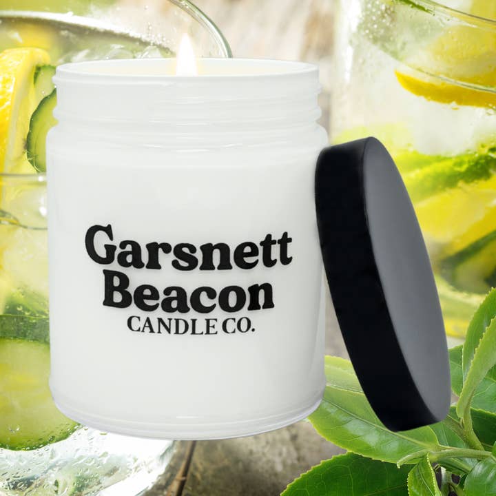 Cucumber & Green Tea Scented Candle for wholesale by Garsnett Beacon Candle Co.