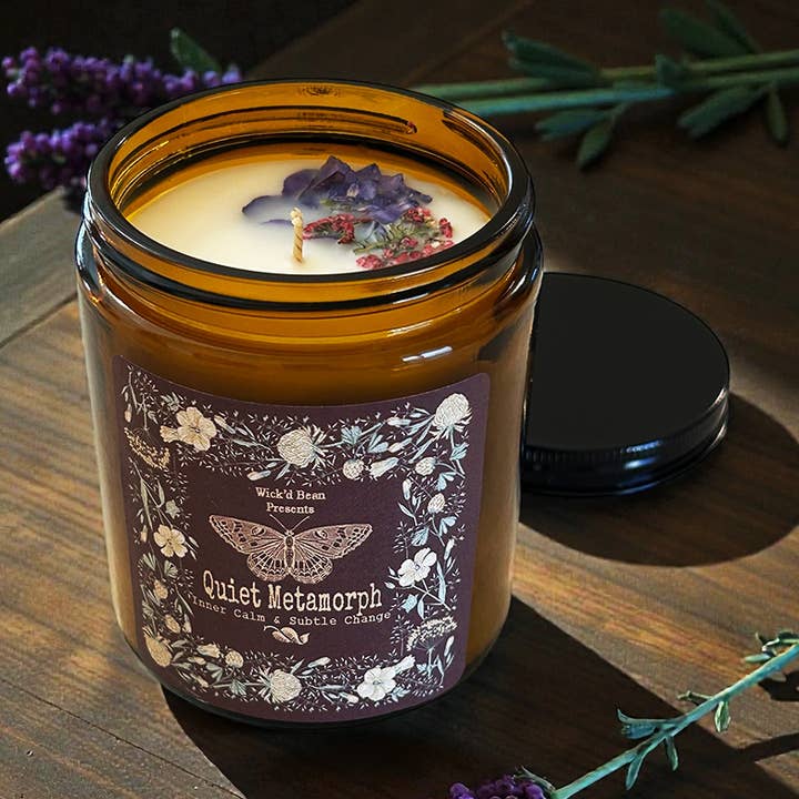 Butterfly Jar Candle - Quiet Metamorph for wholesale by Wick’d Bean