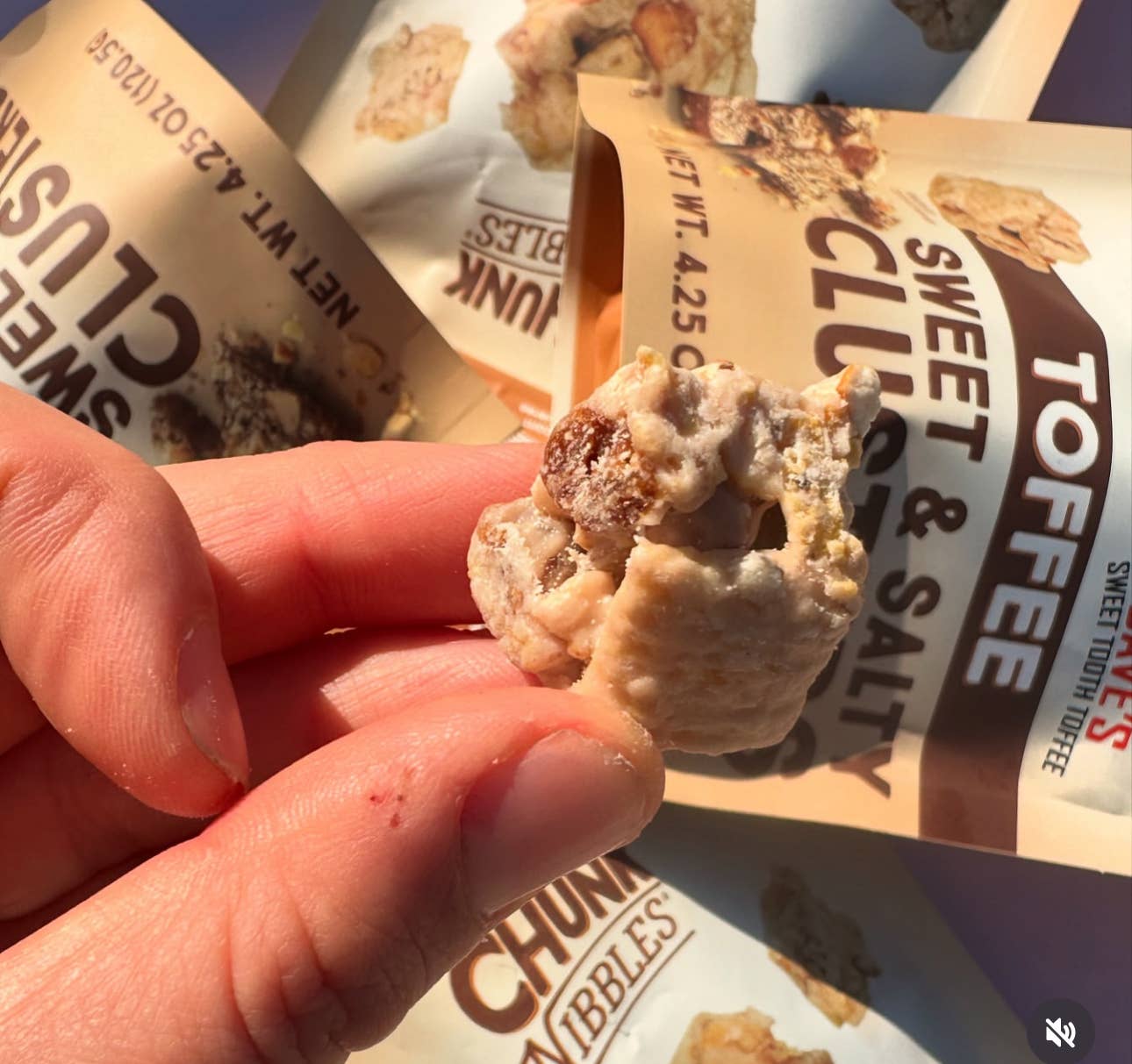 Chunk Nibbles - Vendita all'ingrosso Pretzel - Bocconcini di Toffee 120 g Confezione5