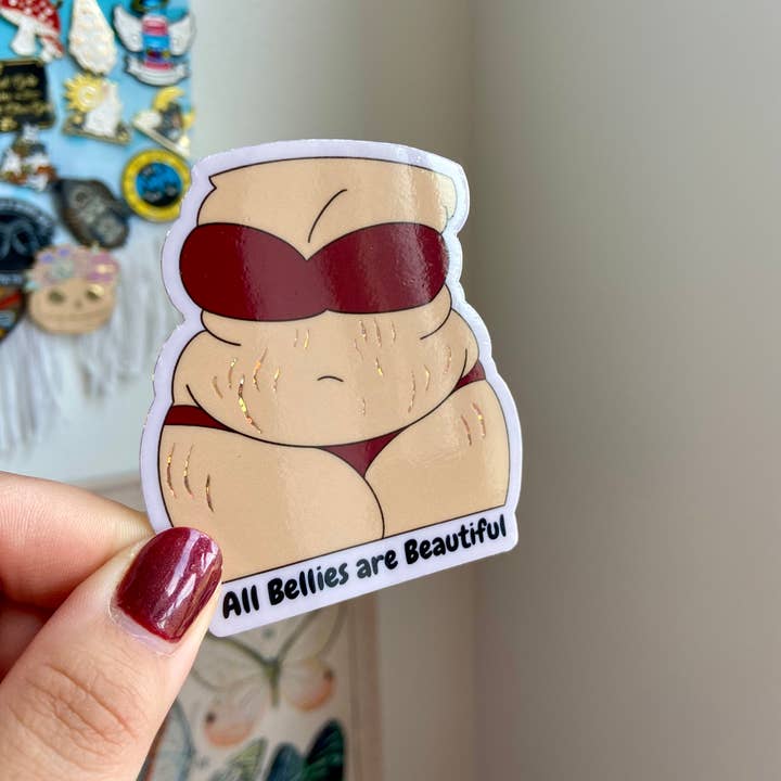 Wild Rabbit Beads - Vente Autocollants pour téléphone et ordinateur portable - Autocollant en vinyle (tous les ventres sont beaux)1