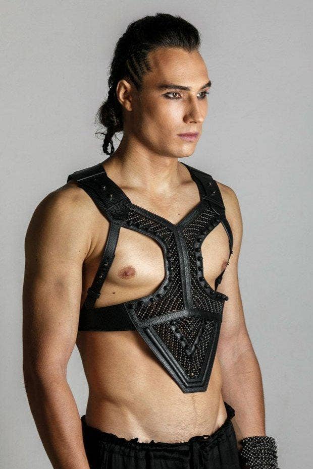 OBJECT & DAWN – wholesale Tank top – Men's – Adonis Men's Leather Beaded Harness7