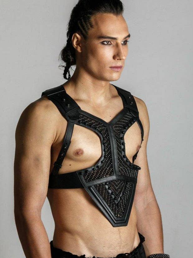 OBJECT & DAWN – wholesale Tank top – Men's – Adonis Men's Leather Beaded Harness7