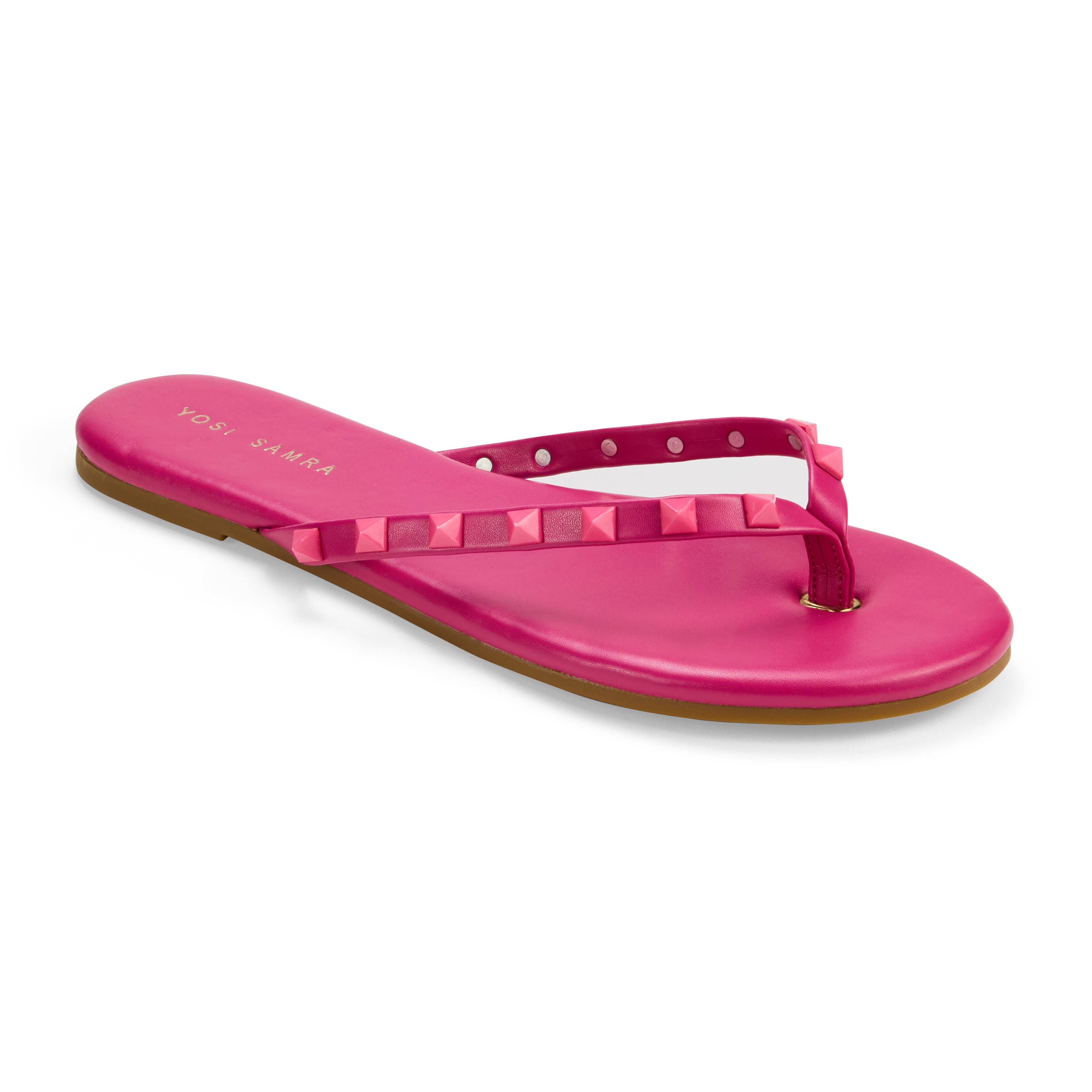 Fuchsia Rivington Stud Flip Flop i Fuchsia for engroshandel på Faire1
