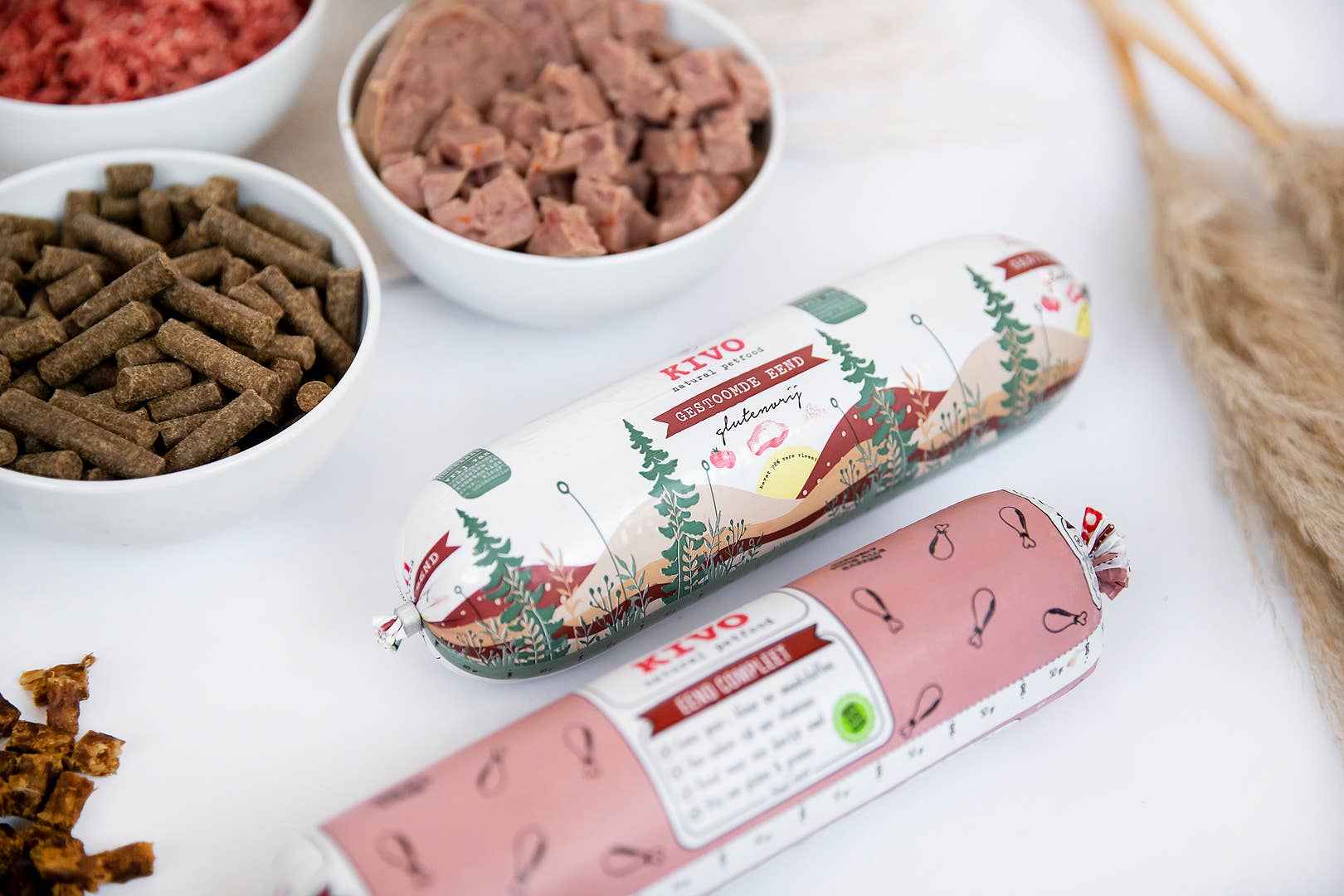 Kivo Petfood - Vendita all'ingrosso Cibo - Cani - Salsiccia di anatra al vapore stabile a scaffale - Senza glutine5