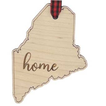 Adorno navideño de Maine Home Script para venta al por mayor de Woodlander Workshop