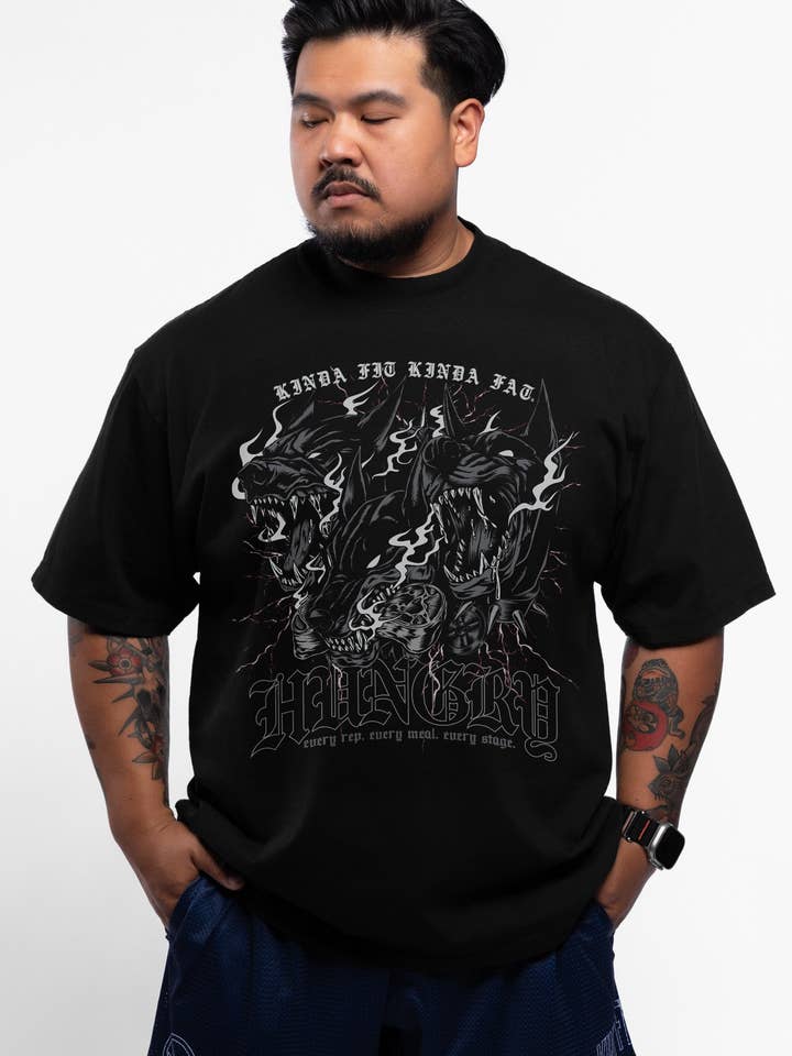 Cerbing Gainz Premium Oversized T-Shirt für den Großhandel von Kinda Fit Kinda Fat