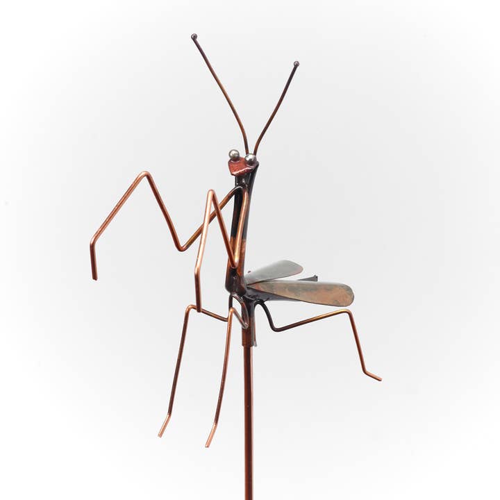Haw Creek Forge, LLC – wholesale Garden/lawn stake – Praying Mantis Garden Stake-Small