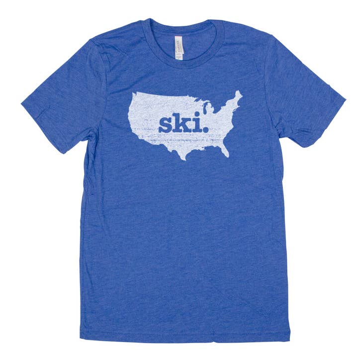 ski. Men's Unisex T-Shirt - US for wholesale by Home State Apparel