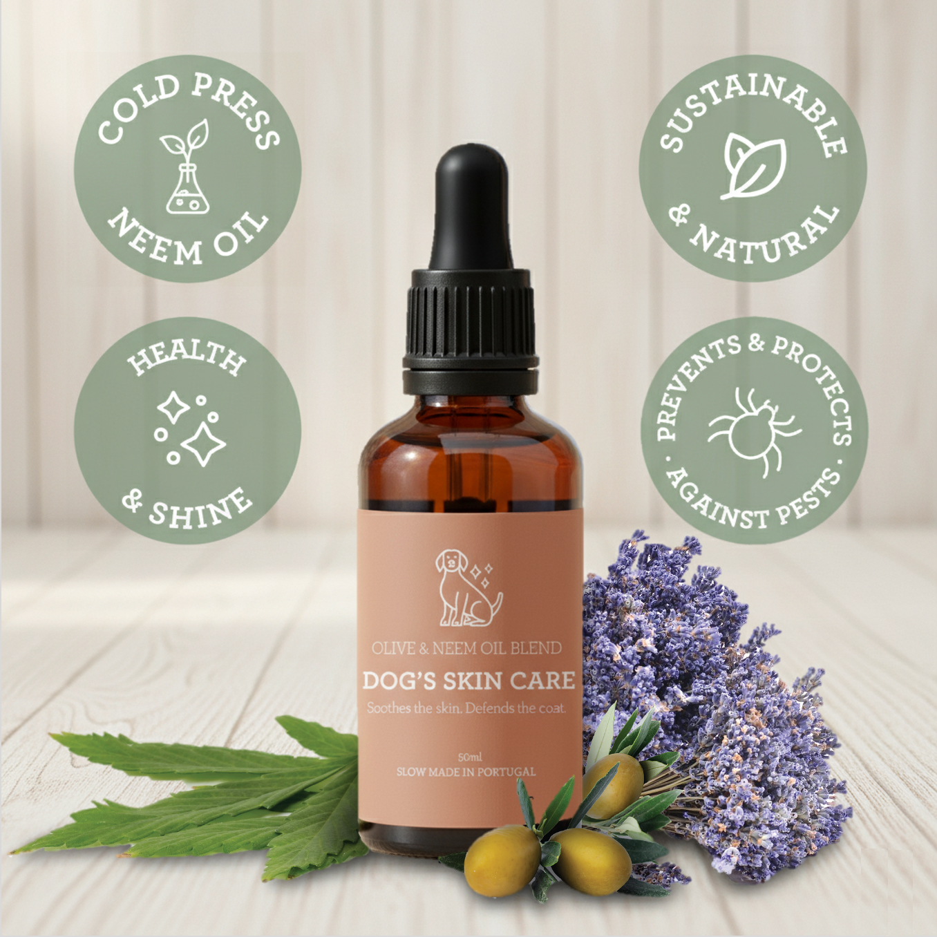 Generosa - Wholesale Pet Grooming Aid - Dog - Generosa Dog’s Skin Care – Olive & Neem Oil Blend 50 ml1