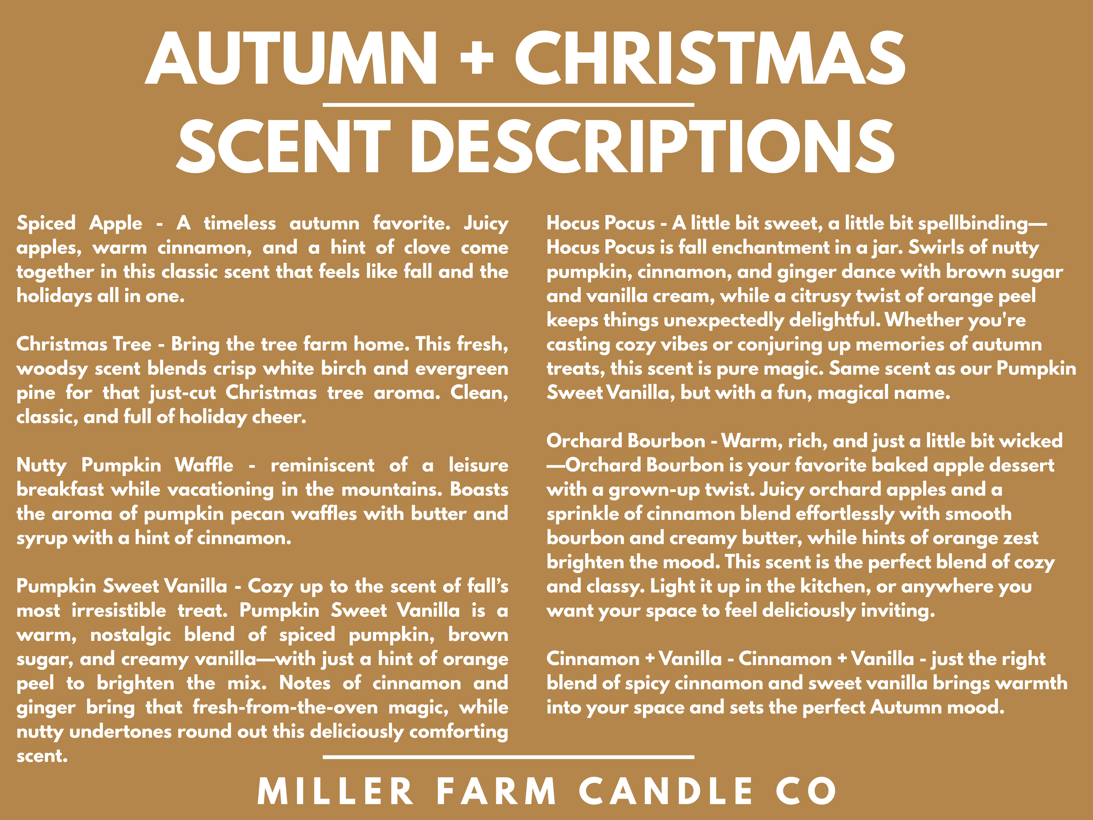 Miller Farm Candle Co - Wholesale Wax Melt - Soy Wax Melts–Long Lasting, Phthalate-Free, Autumn Christmas6