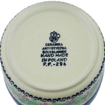 Polmedia Polish Pottery - Wholesale Butter Dish - French Butter Dish 4" Blooming Rowan Theme