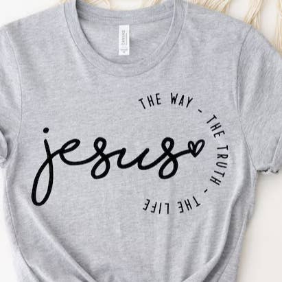 The Turquoise Pistol LLC - Wholesale Screen Printed T-Shirt - Women's - Jesus the Way, the Truth, the Life2