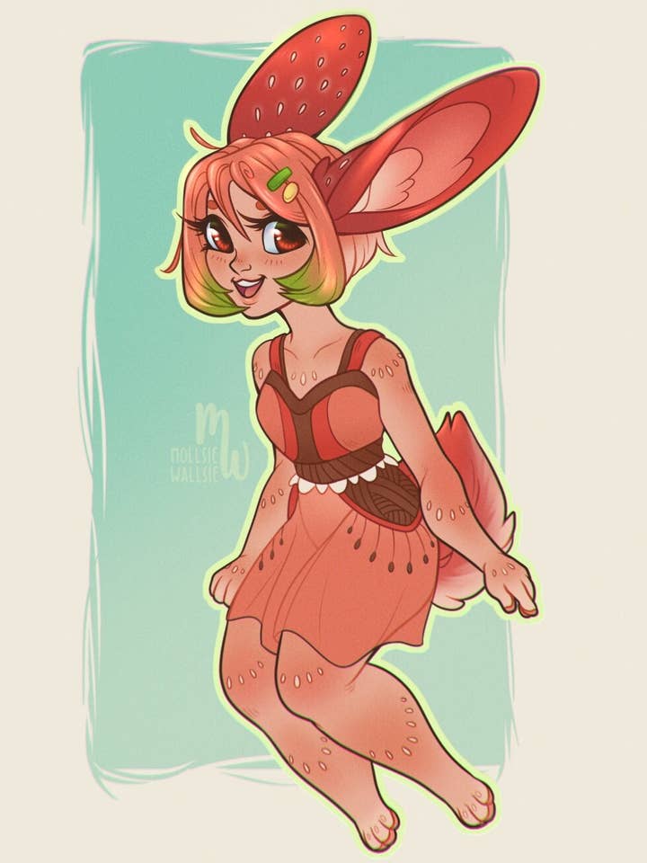 Stampe d'arte fantasy • Illustrazione fantasy, arte fantasy originale | Sirena, Sirena, Coniglietta, Demone, Fata, Fata per la vendita all'ingrosso da parte di Mollsie Wallsie