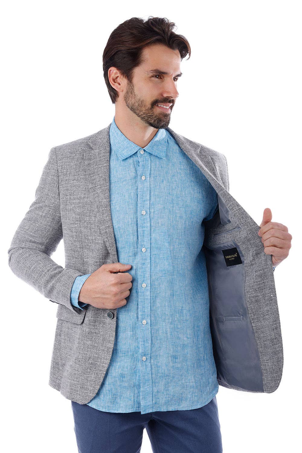 BARABAS - Wholesale Blazer - Men's - Men's Classic Tweed Pattern Notch Lapel Blazer 4BL308