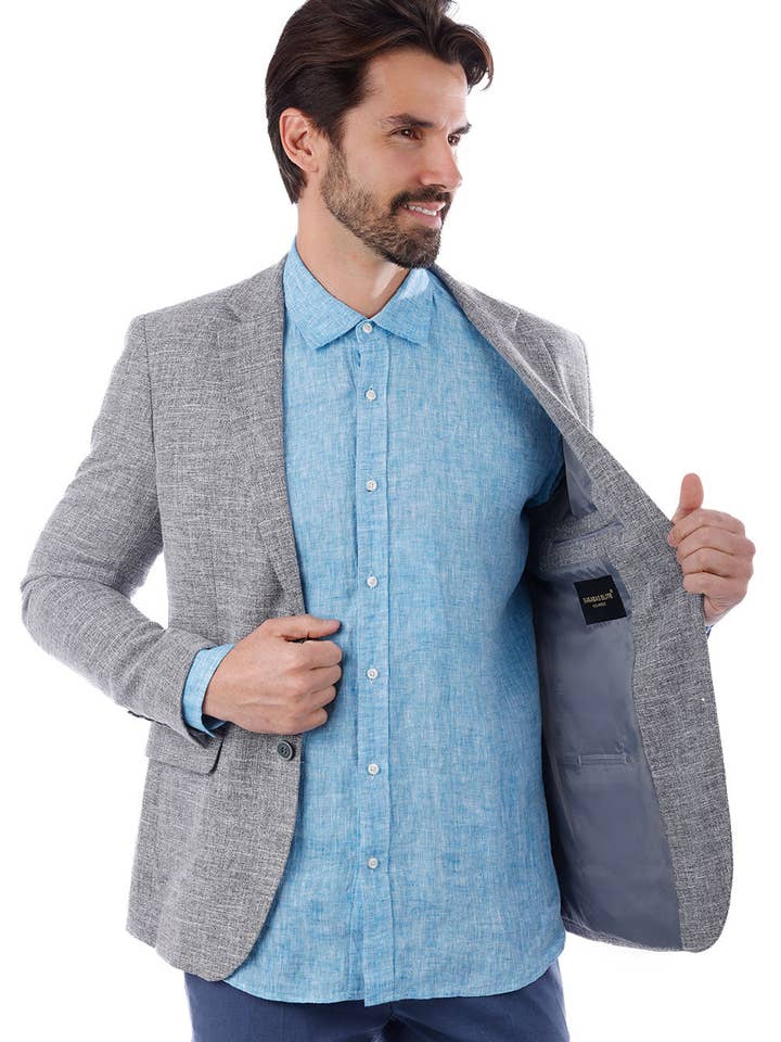 BARABAS - Wholesale Blazer - Men's - Men's Classic Tweed Pattern Notch Lapel Blazer 4BL308