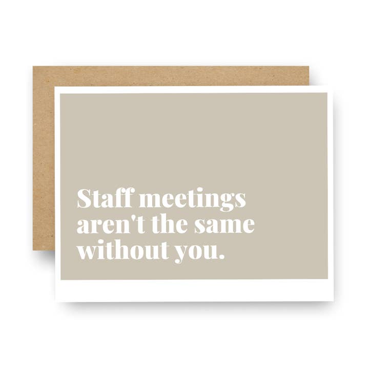 Personalmöten är inte samma sak utan dig Notecard för wholesale av Careerlog