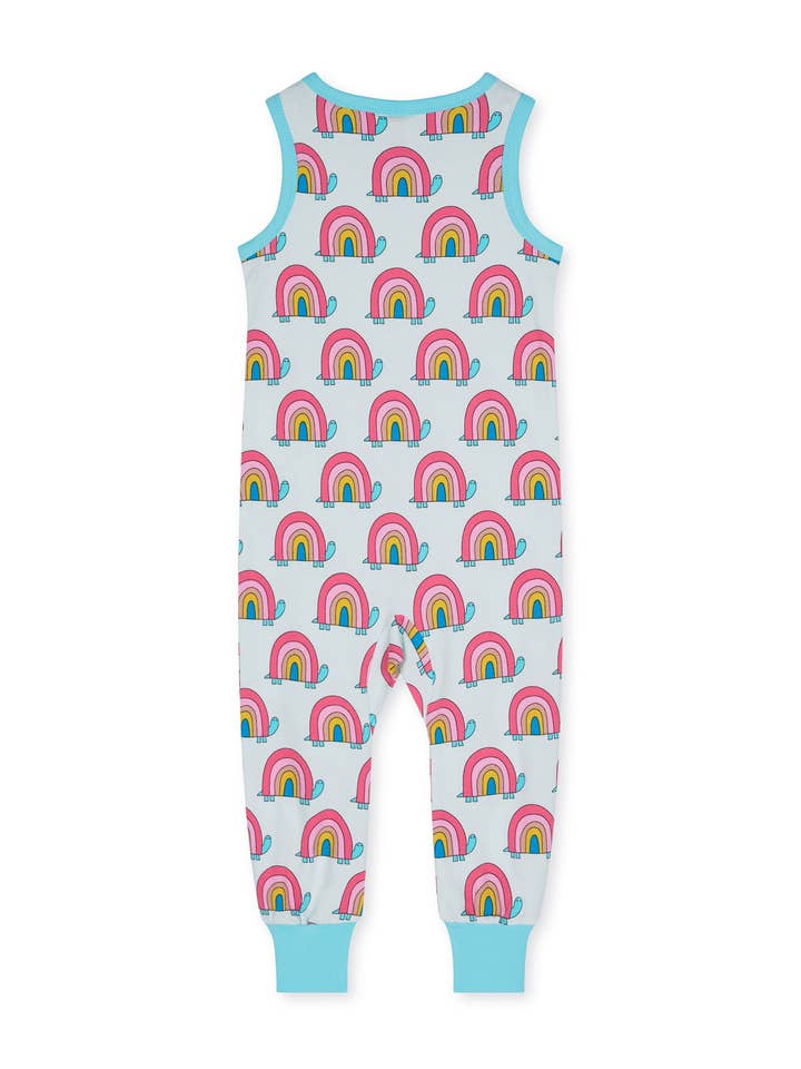 Ameelo - Vente Barboteuse – bébé - Salopette Billie en coton biologique - Tortue arc-en-ciel2