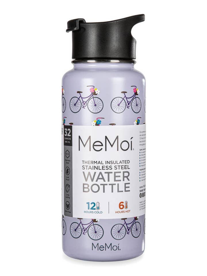 Thermal Insulated 32 Oz Bike Print Stainless Steel Bottle for wholesale by Infinity Classics International Inc.