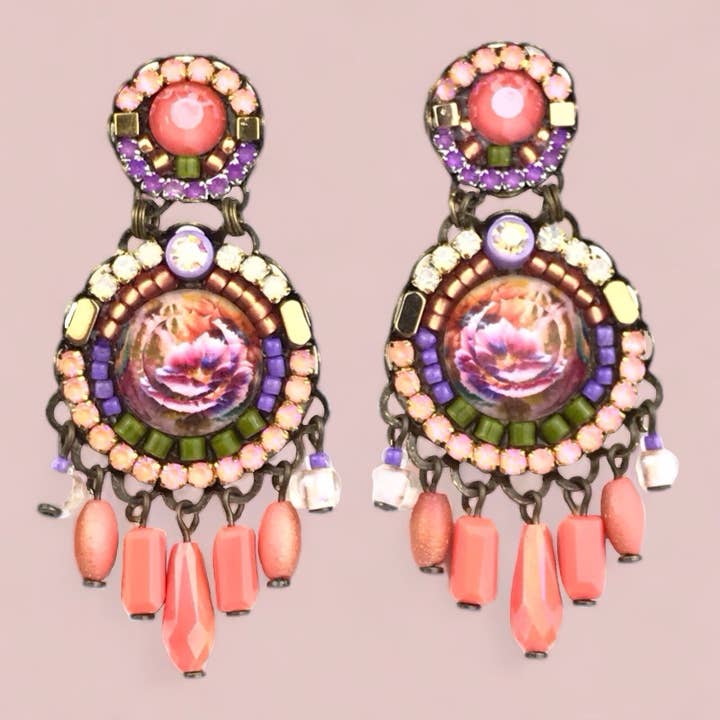 TROPICAL crystal earrings for wholesale by melizijewelry