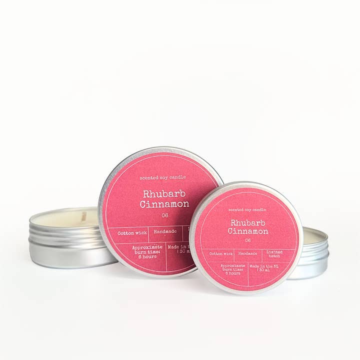 Bon Babef – wholesale Jar/filled candle – SOY WAX SCENTED CANDLE | RHUBARB & CINNAMON1