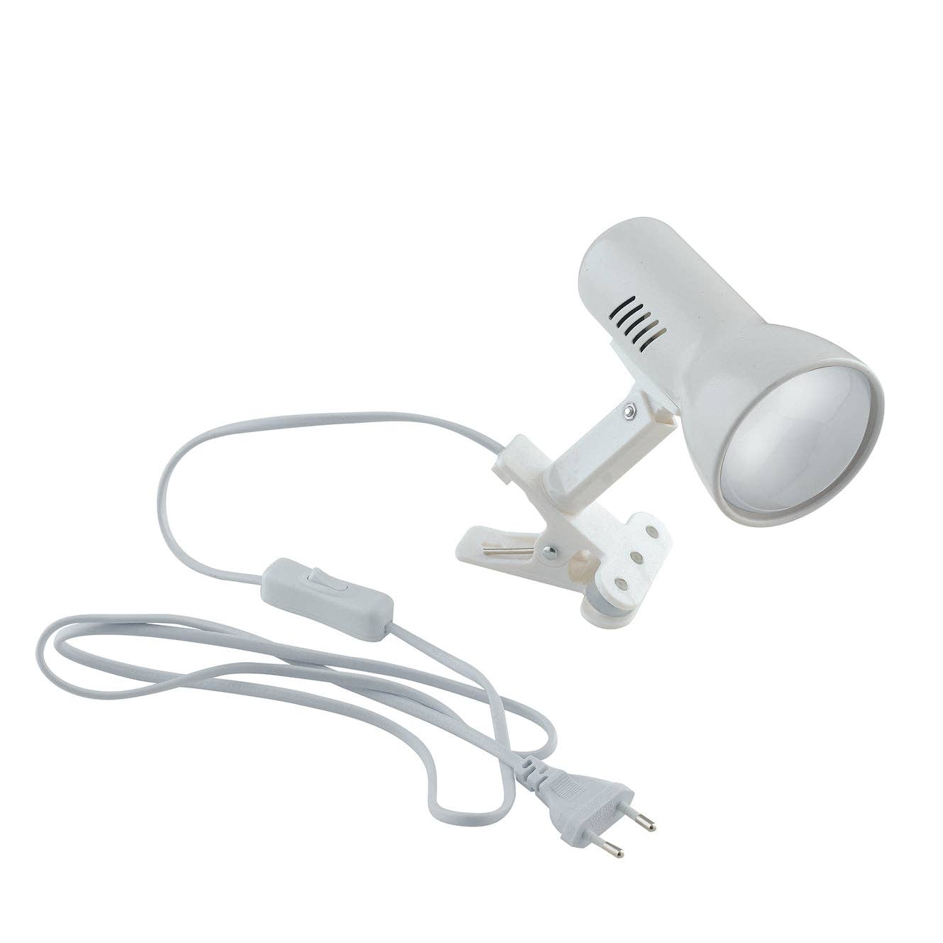 Gruppo F.T - Wholesale Accent/Desk Lamp - CARRERA portable spot with metal clip and plug in white finish (1xE27)0