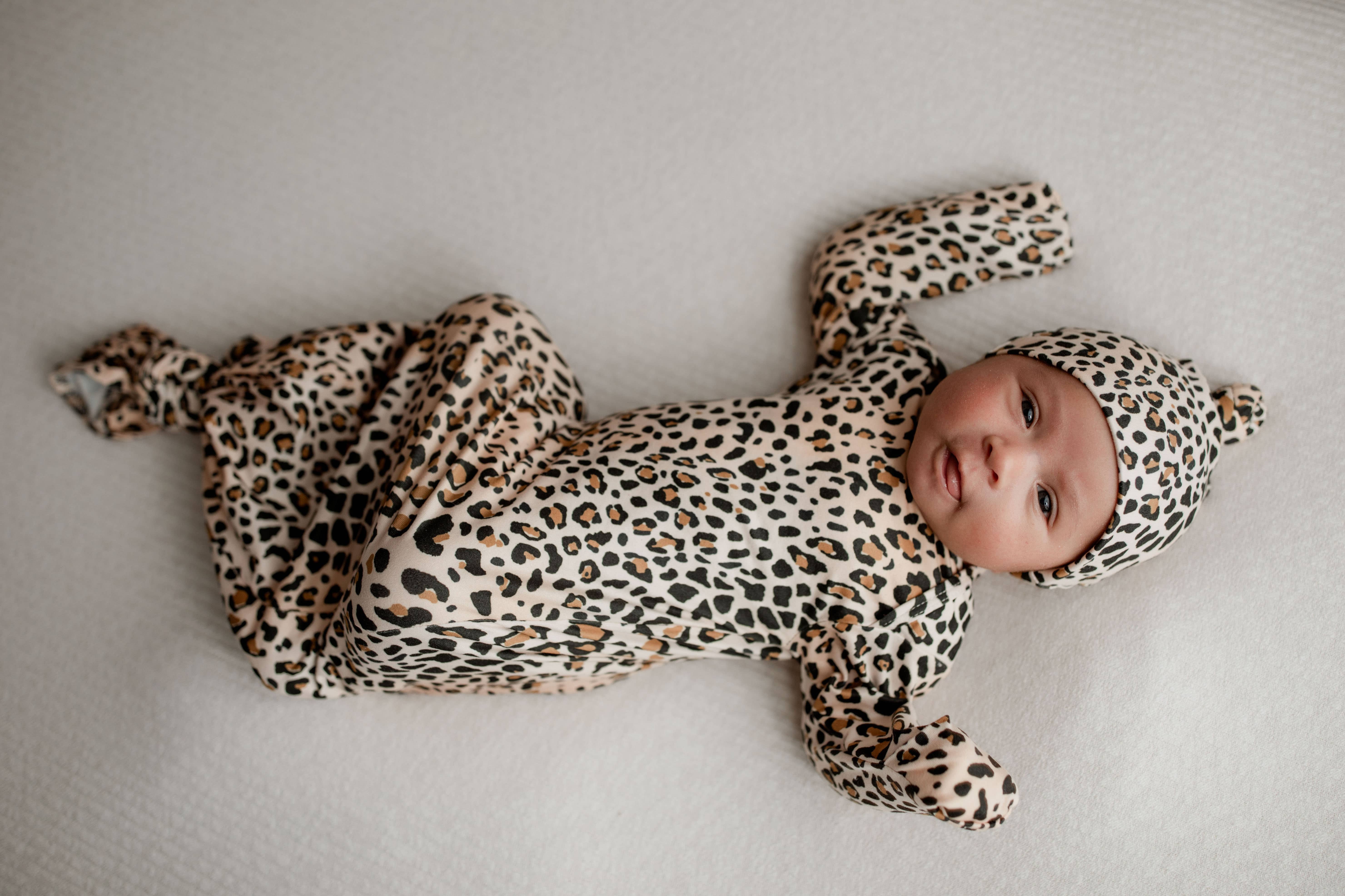 Three Little Tots - Wholesale Babygown - Baby - Leopard Knotted Gown19