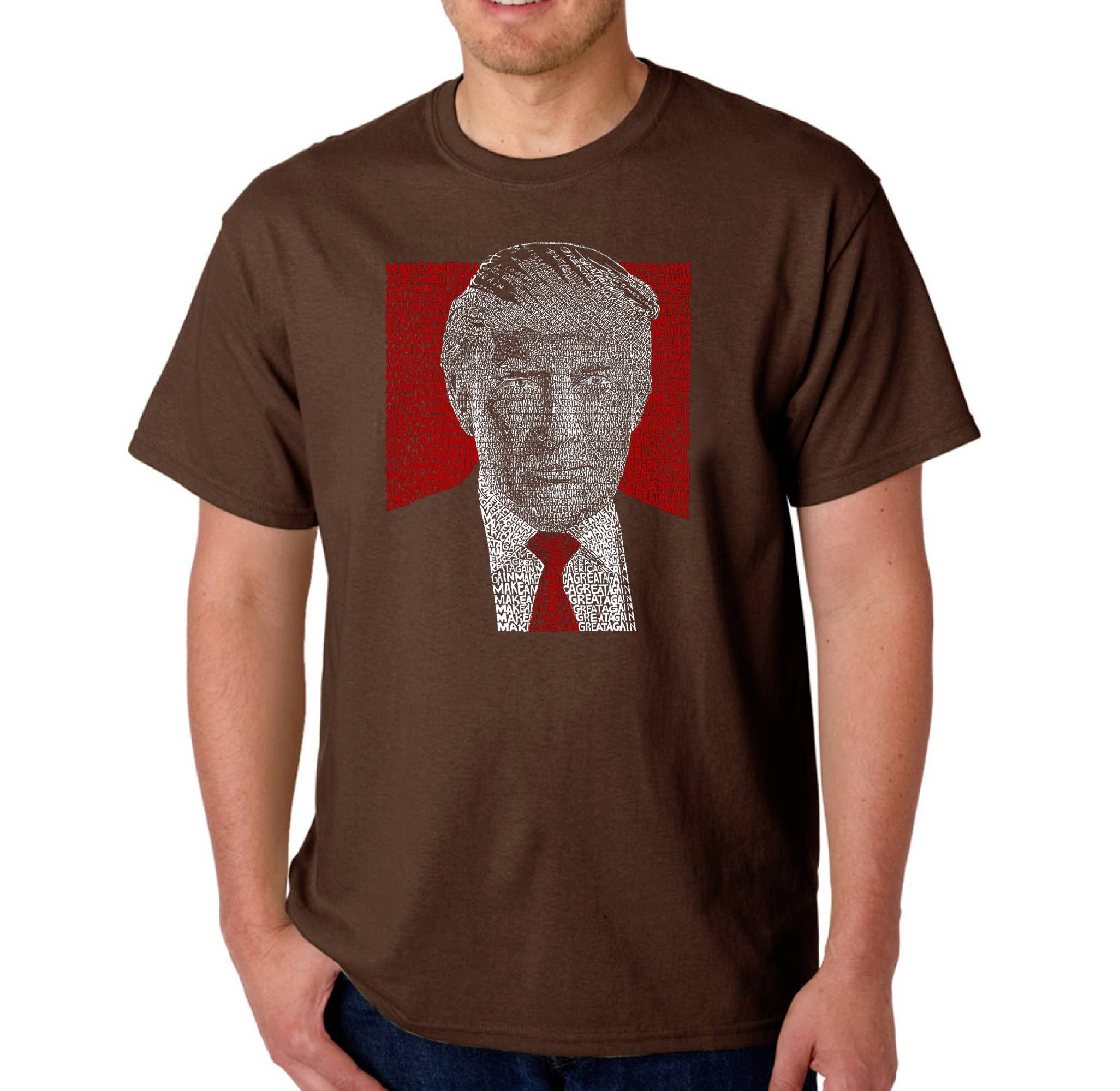 LA Pop Art - Wholesale Screen Printed T-Shirt - Men's - LA Pop Art Men's Word Art T-shirt - TRUMP 20162