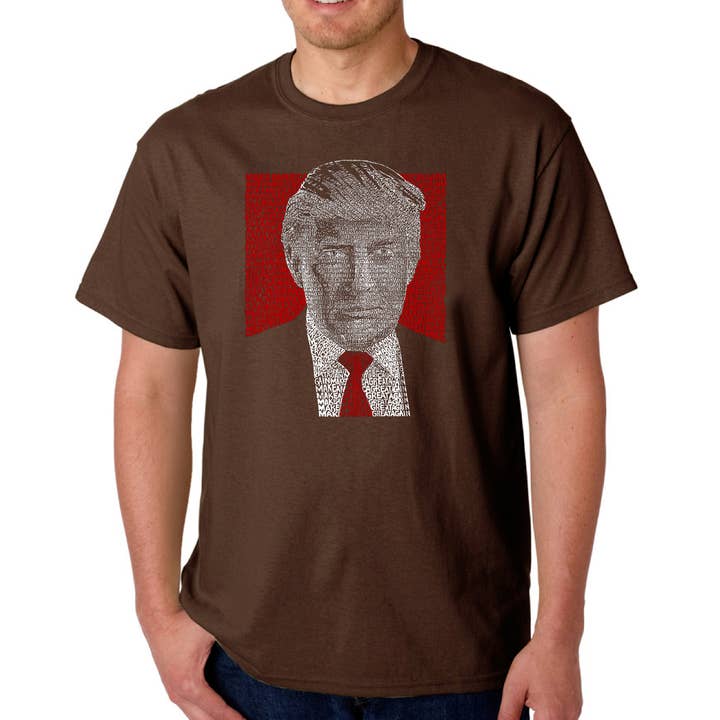 LA Pop Art - Wholesale Screen Printed T-Shirt - Men's - LA Pop Art Men's Word Art T-shirt - TRUMP 20162