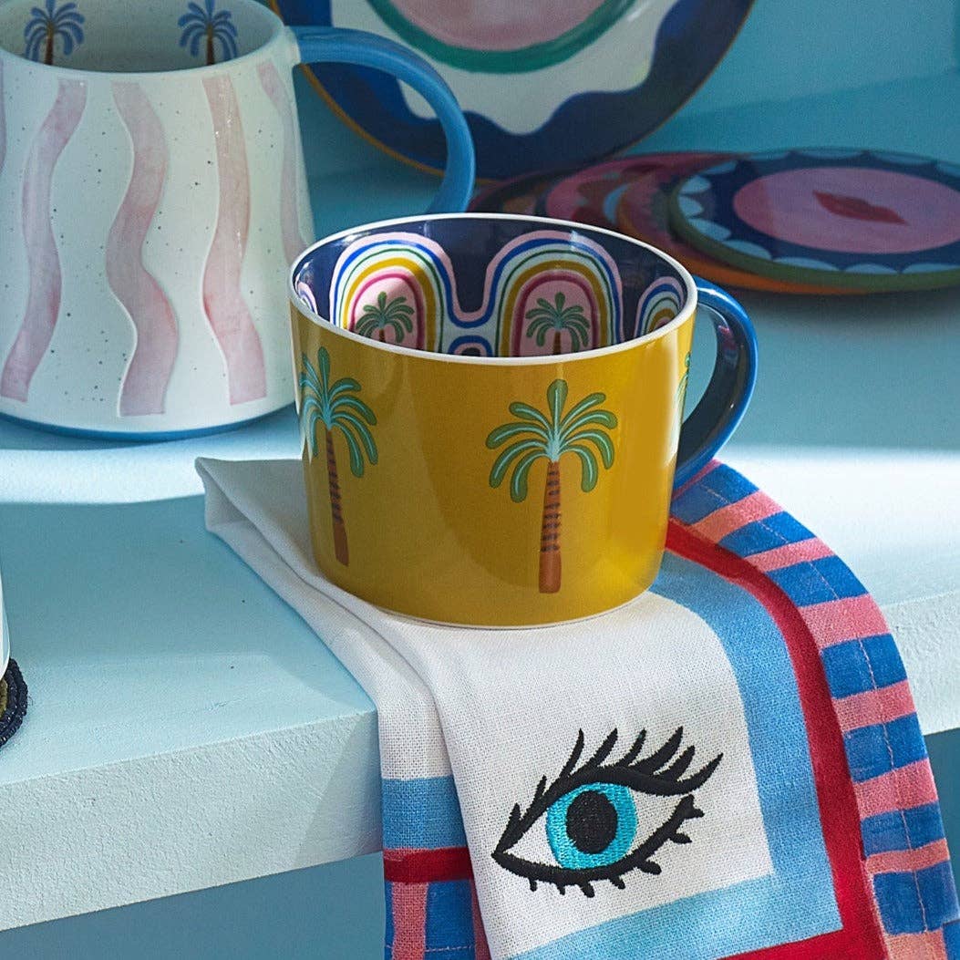 Eleanor Bowmer - Wholesale Coffee Mug - Electric Coast Palm Tree Mug1