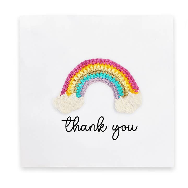 Eenvoudige bedankkaart, regenboog voor wholesale door Fifi's Handcrafted