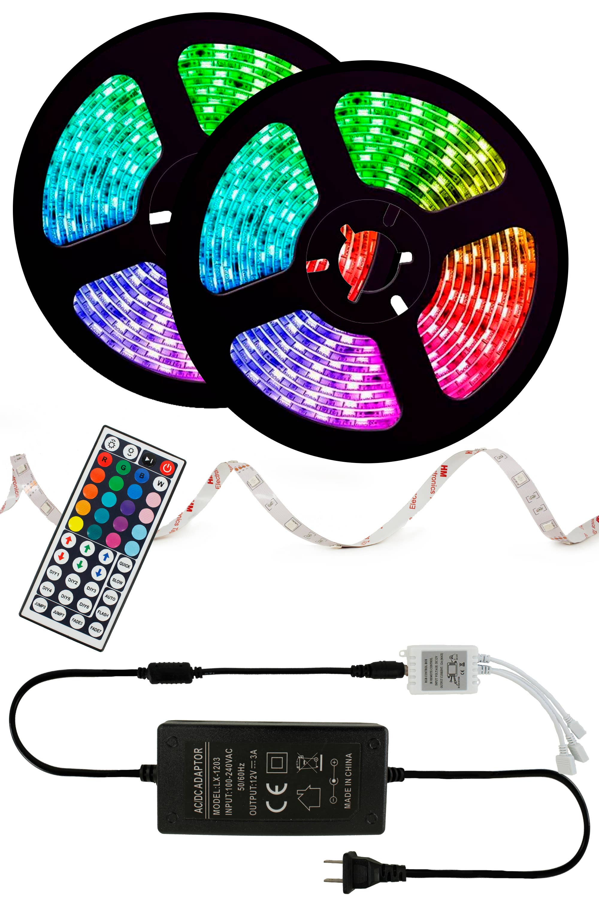 Perfect Holiday - Wholesale String Lights - 300 LED 32ft Strip Light Complete Kit2