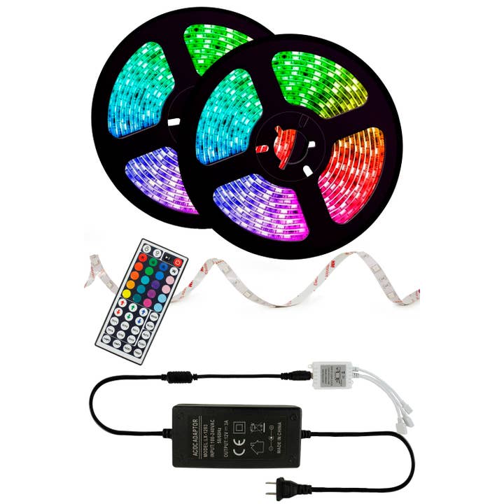 Perfect Holiday - Wholesale String Lights - 300 LED 32ft Strip Light Complete Kit2