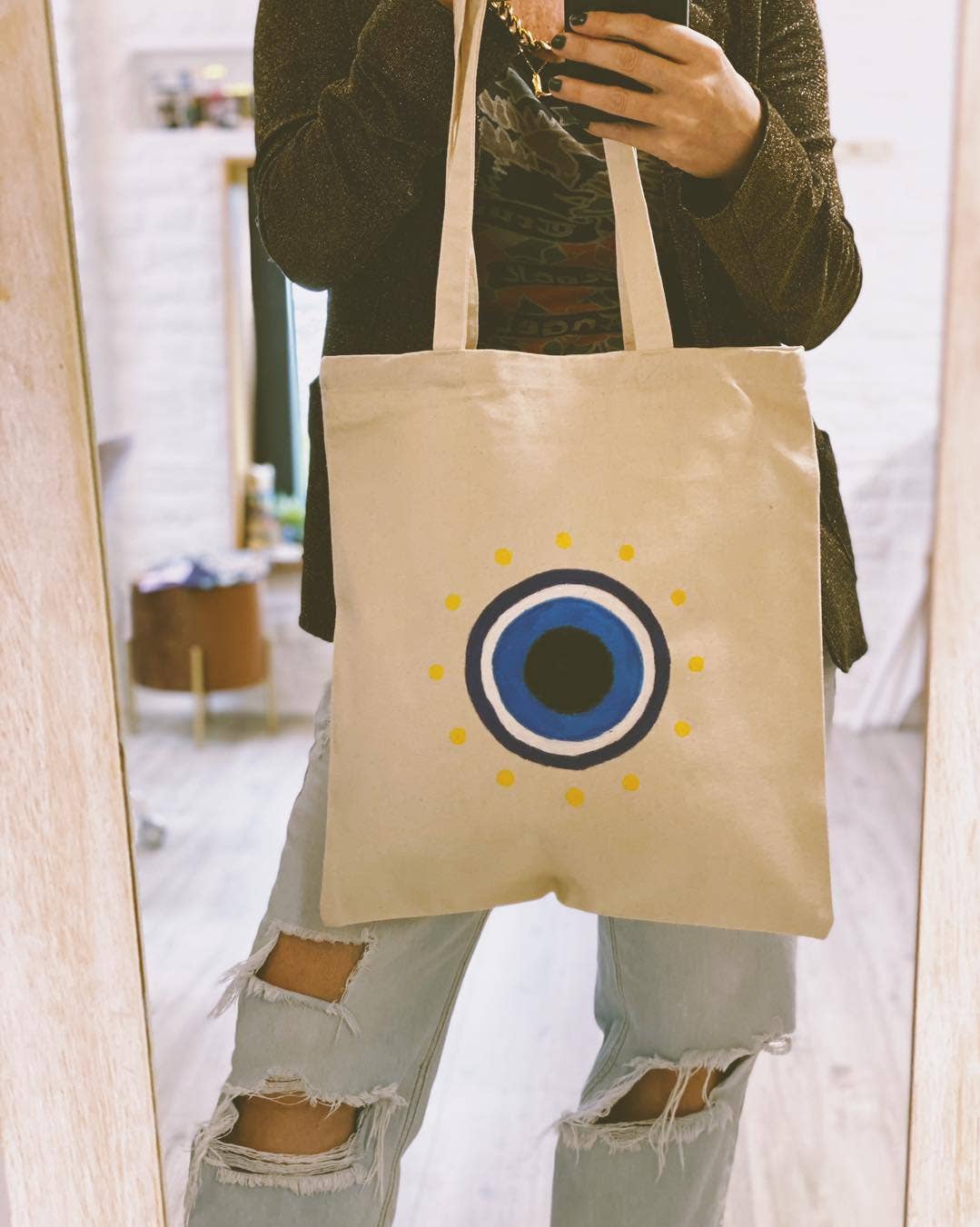 Nicole Cavallaro - Wholesale Draagtas - Dames - Totebag met boze oog1