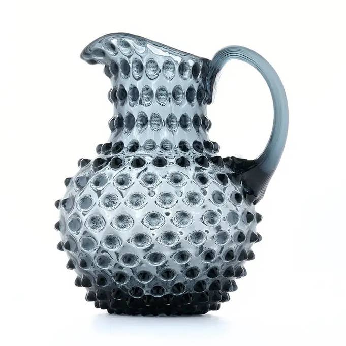 Hobnail Creamer | Charcoal Haze | 1L | Bohemia Crystal for wholesale by Maure Luxury Gifts
