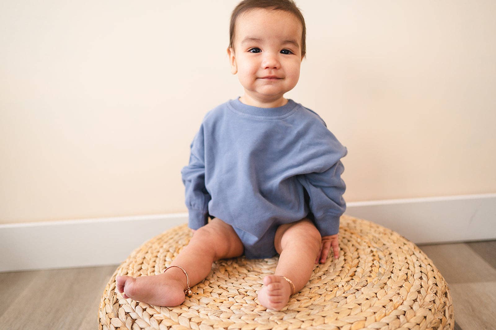 Addie Joy company - Wholesale Romper - Kids - Oversized Cozy Romper - Dreamy Blue3