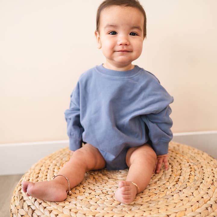 Addie Joy company - Wholesale Romper - Kids - Oversized Cozy Romper - Dreamy Blue3