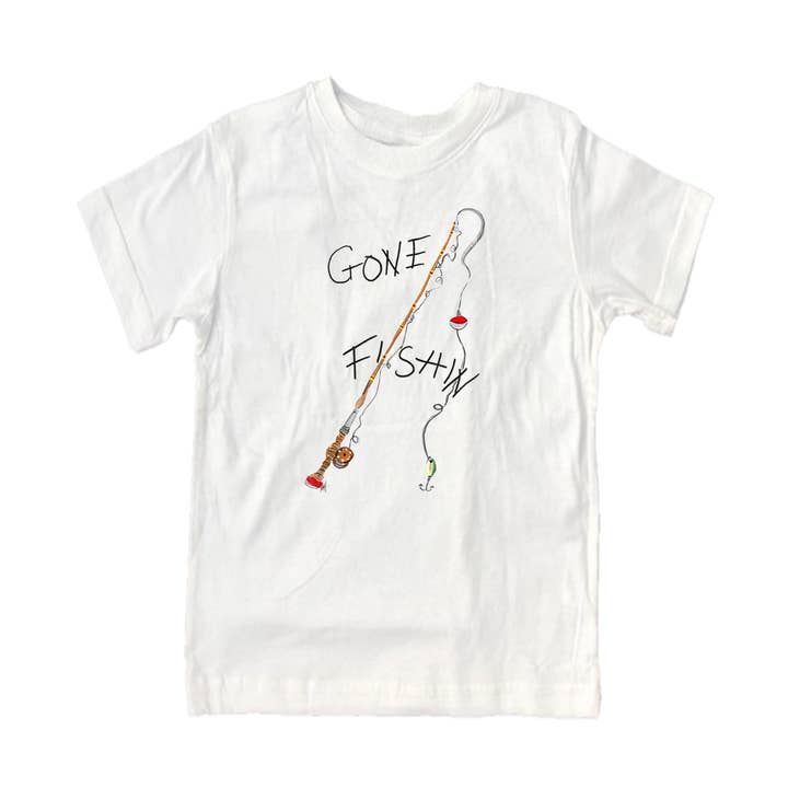 Cotton Tee Shirt 174 Gone Fishing for wholesale by Designs By Beverly, LLC