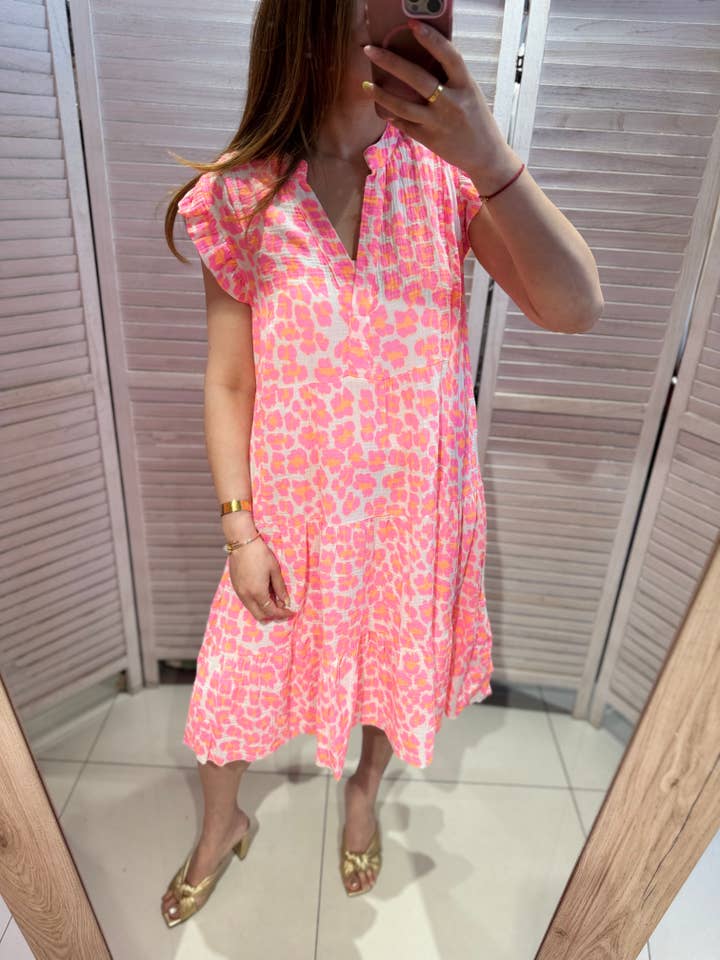 Flowy striped dress - M1039 -5 for wholesale by VICTORIA&ISAAC