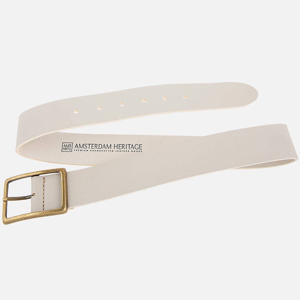 Amsterdam Heritage Leather Belts, Bags, Jackets & Apparel - Vente Ceinture – femme - May | Ceinture décontractée en cuir pleine fleur à boucle dorée pour femmes12