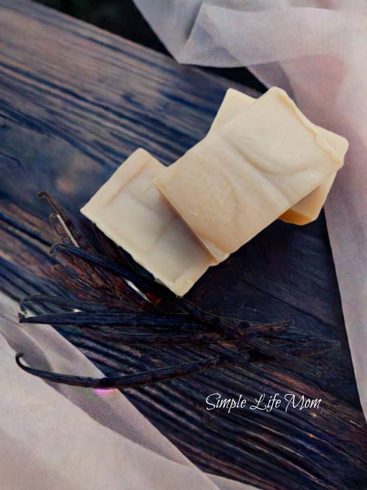 VANILLA SHAMPOO BAR - vegan, all natural, organic, handmade soap, vanilla essential oil solid shampoo bar for all hair types for wholesale by Simple Life Mom