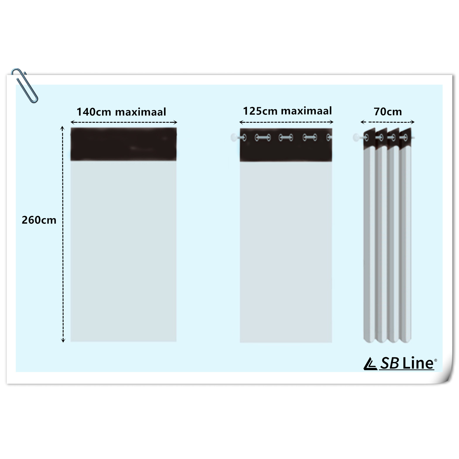 Super Bazaar – wholesale Drape – Ready made Curtain - Blackout - With rings -140x260cm4