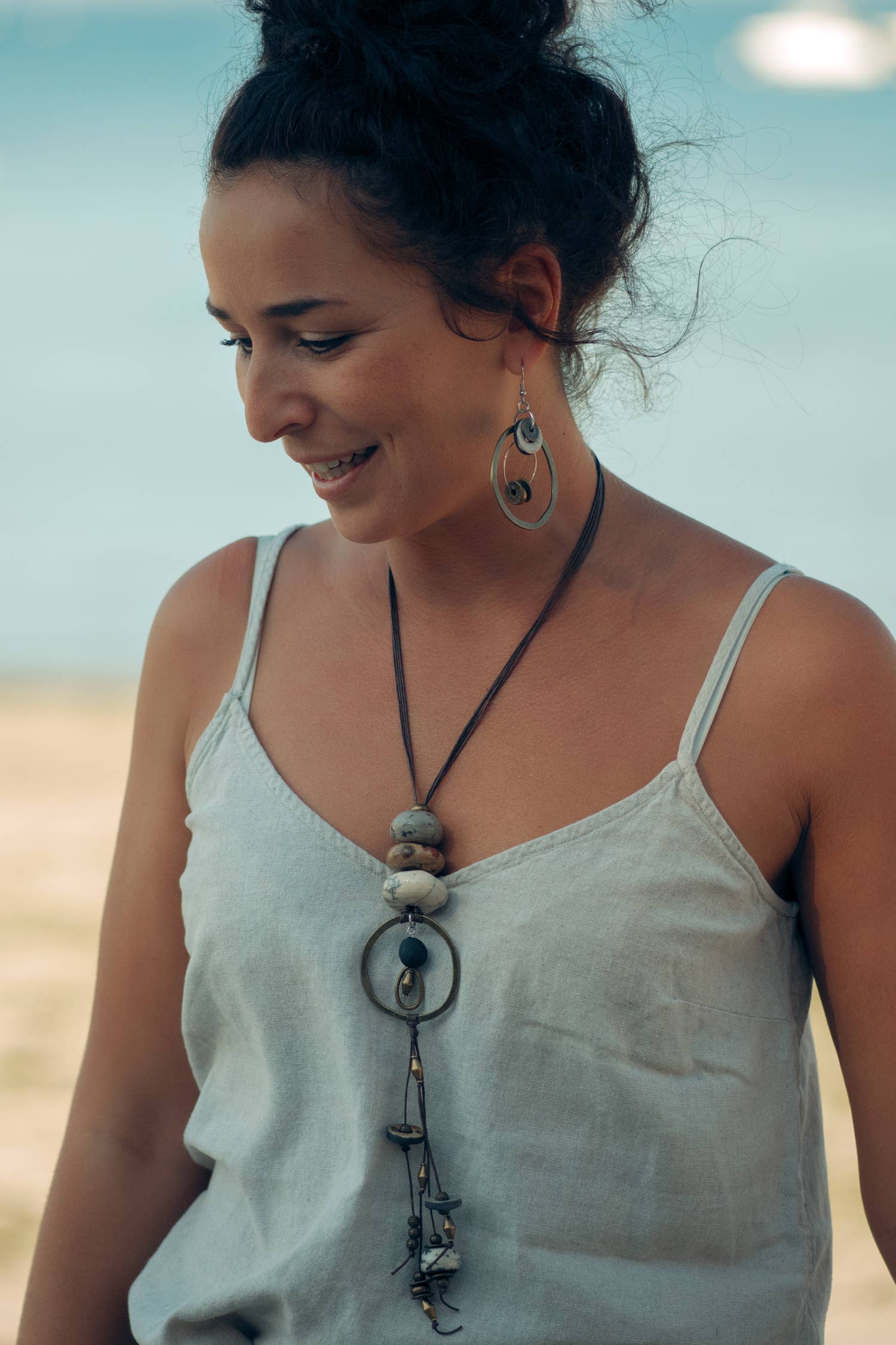 Raku - Vente Colliers à pendentif - COLLIER GALETS9