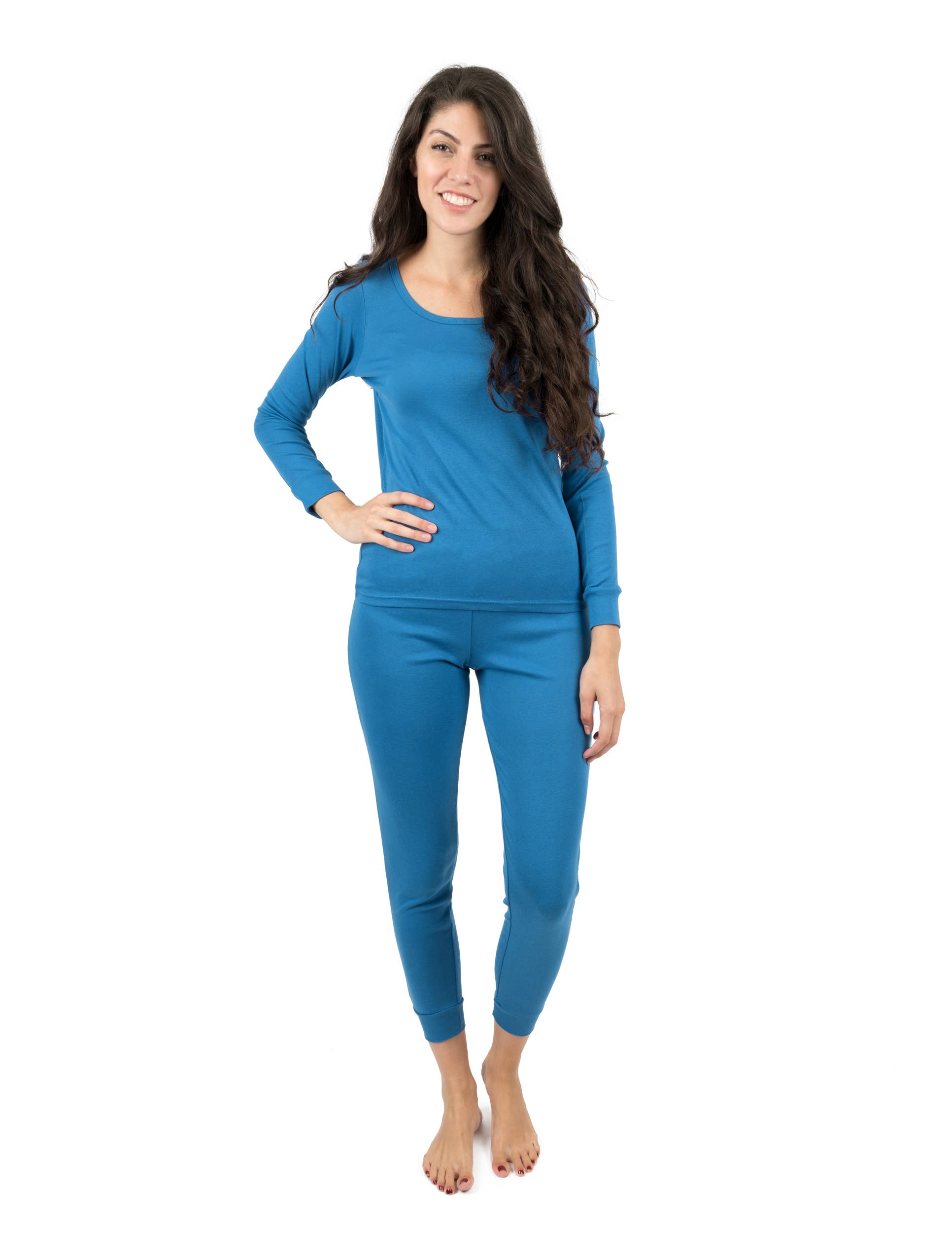 Leveret Pajamas - Vendita all'ingrosso Completo pigiama - Donna - Pigiama donna due pezzi cotone tinta unita31