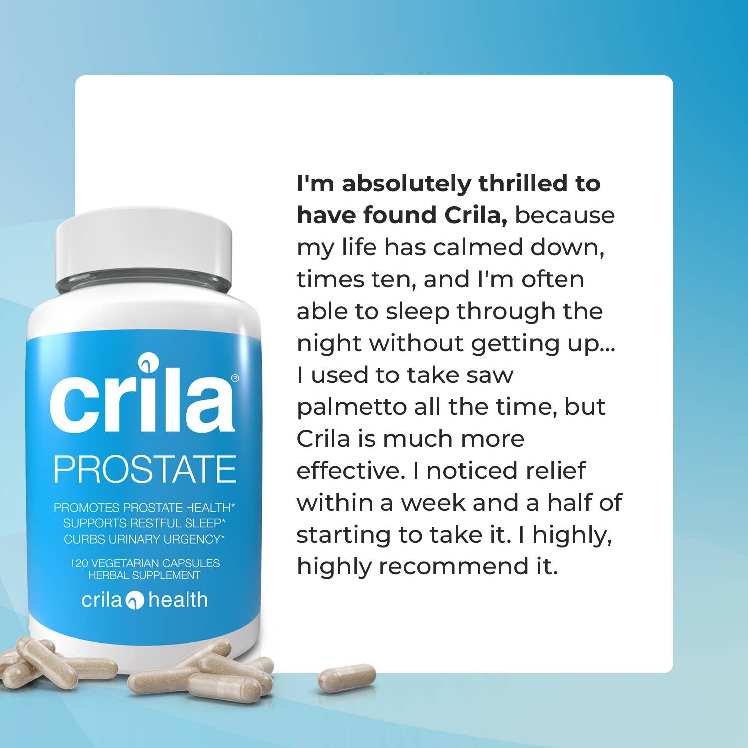 Crila Health - Wholesale Oral Supplement/Vitamin - Crila® 60ct - For Prostate Health7