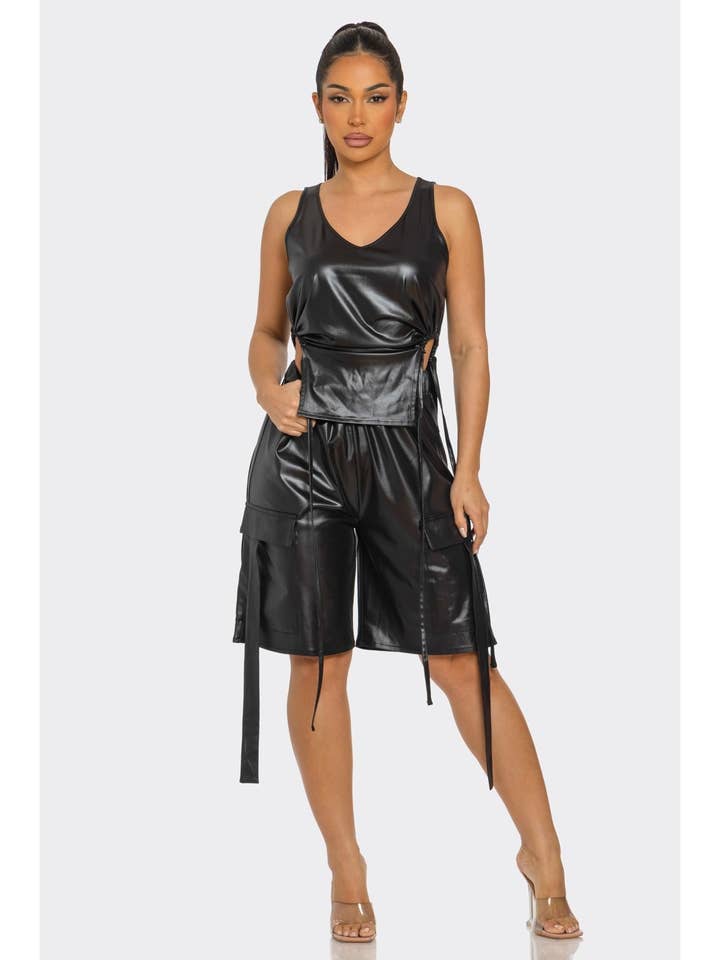 SET-CARGO SHORTS SET for wholesale by FashionShowcase