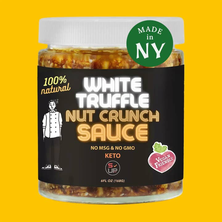 100% helt naturlig møtrik-crunch-sauce - HVID TRØFFEL for engroshandel hos SAUCE UP NEW YORK