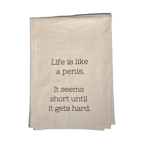 A vida é como uma Toalha de Cozinha Penis por atacado de and - ashley nicole designs
