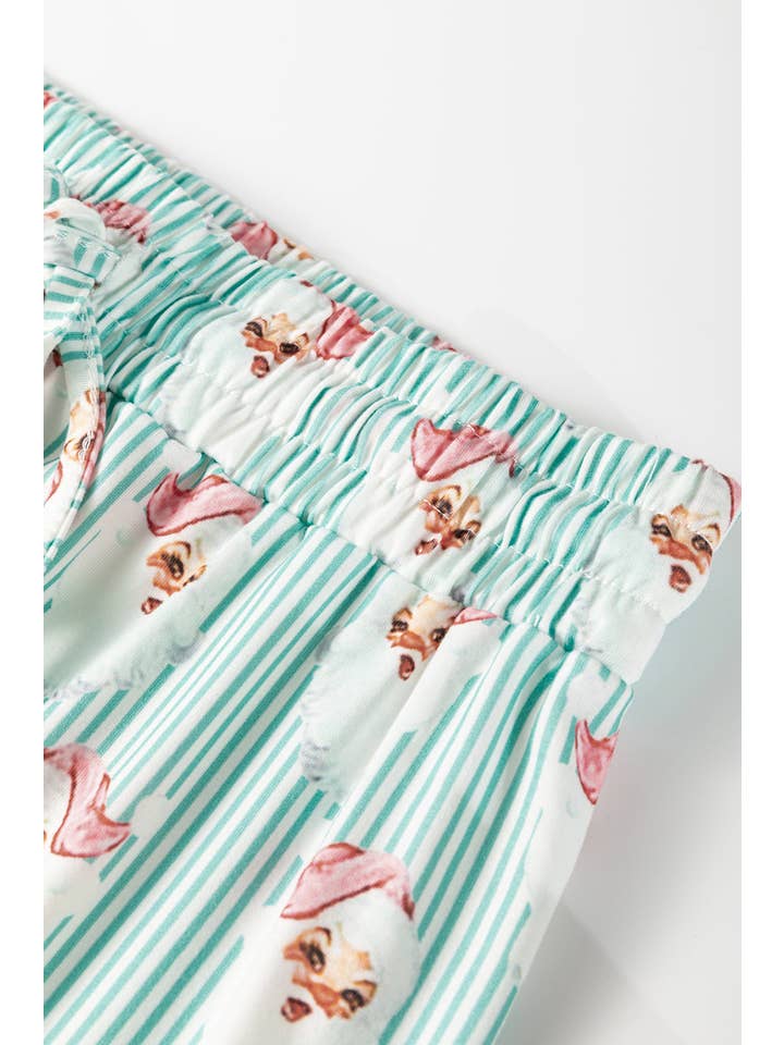 PRETTY BASH - Wholesale Lounge Set - Women's - Christmas Santa Claus Stripe Top and Pants Lounge Set13